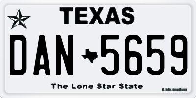 TX license plate DAN5659