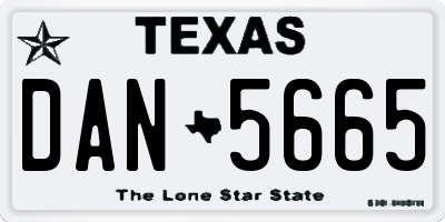 TX license plate DAN5665