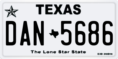 TX license plate DAN5686