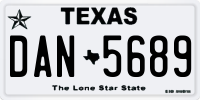 TX license plate DAN5689