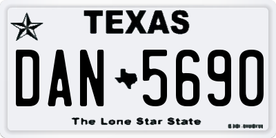 TX license plate DAN5690