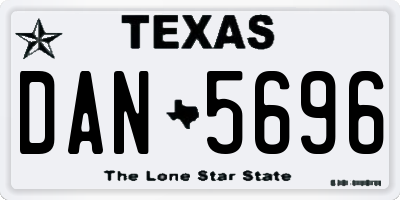 TX license plate DAN5696