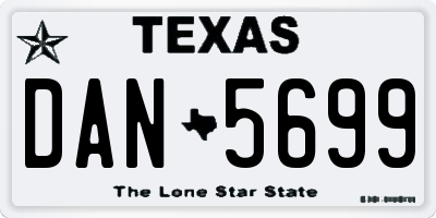 TX license plate DAN5699