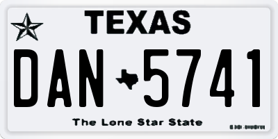 TX license plate DAN5741