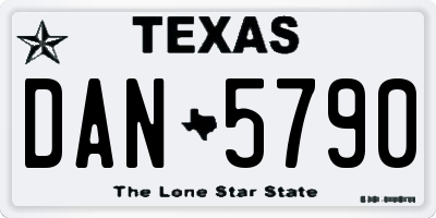 TX license plate DAN5790