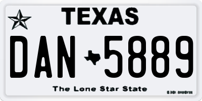 TX license plate DAN5889