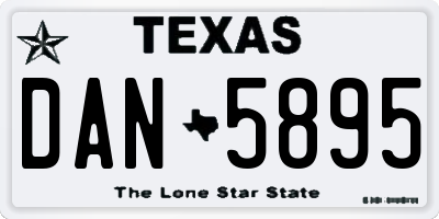 TX license plate DAN5895
