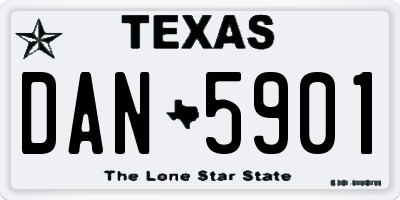 TX license plate DAN5901