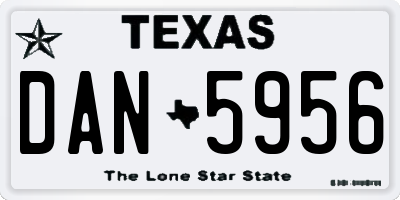 TX license plate DAN5956