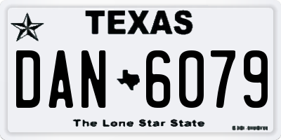 TX license plate DAN6079