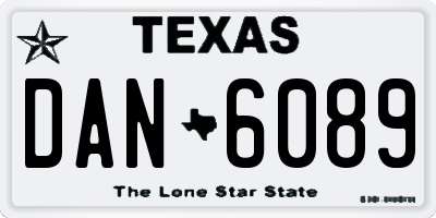 TX license plate DAN6089