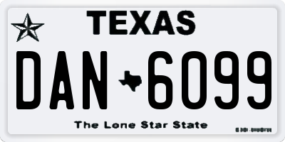 TX license plate DAN6099