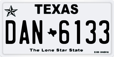 TX license plate DAN6133