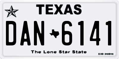 TX license plate DAN6141