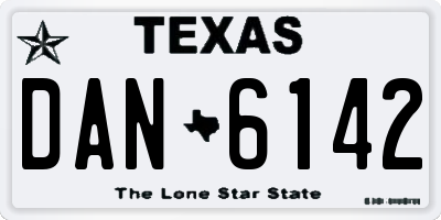 TX license plate DAN6142