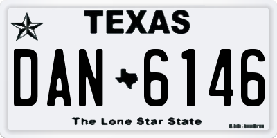 TX license plate DAN6146