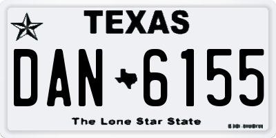 TX license plate DAN6155