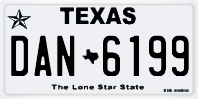 TX license plate DAN6199
