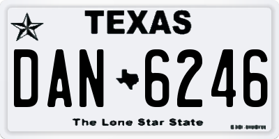 TX license plate DAN6246