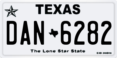 TX license plate DAN6282