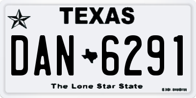 TX license plate DAN6291