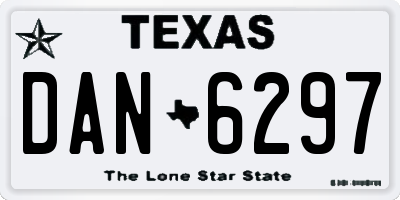 TX license plate DAN6297