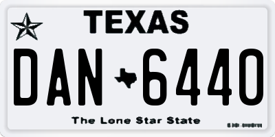TX license plate DAN6440