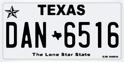 TX license plate DAN6516