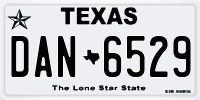 TX license plate DAN6529