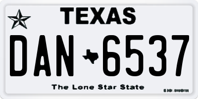 TX license plate DAN6537