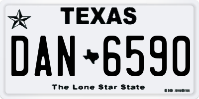 TX license plate DAN6590