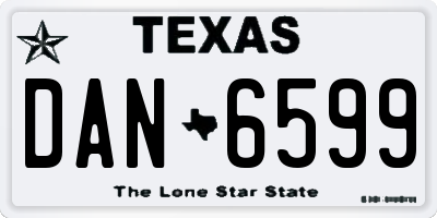 TX license plate DAN6599