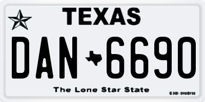 TX license plate DAN6690