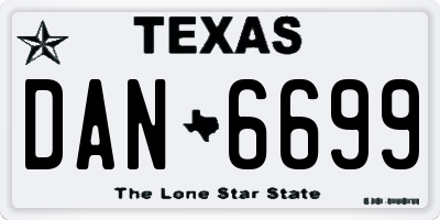 TX license plate DAN6699