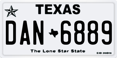 TX license plate DAN6889