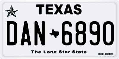 TX license plate DAN6890