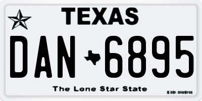 TX license plate DAN6895