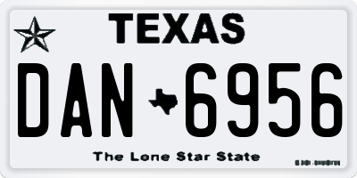 TX license plate DAN6956
