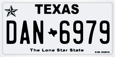TX license plate DAN6979