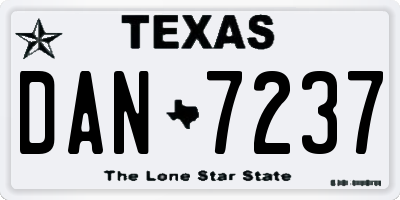 TX license plate DAN7237