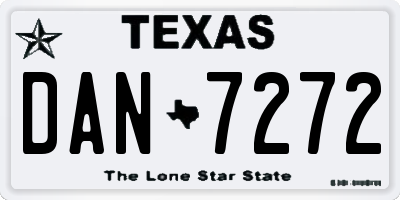 TX license plate DAN7272