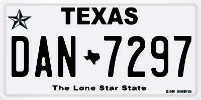 TX license plate DAN7297