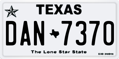 TX license plate DAN7370