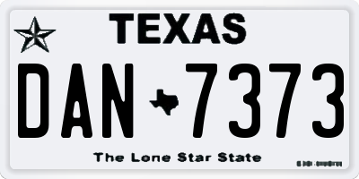 TX license plate DAN7373