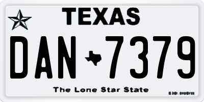 TX license plate DAN7379