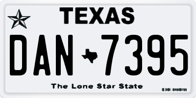 TX license plate DAN7395