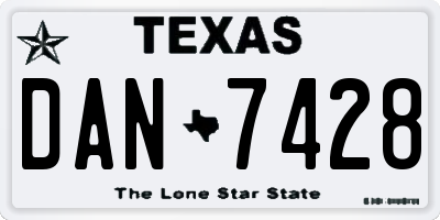 TX license plate DAN7428