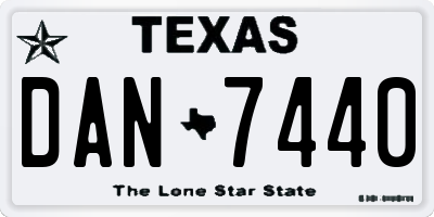 TX license plate DAN7440