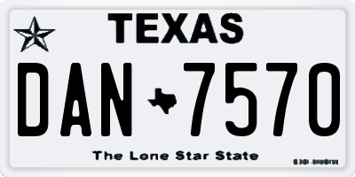TX license plate DAN7570