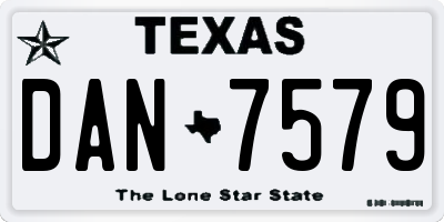 TX license plate DAN7579